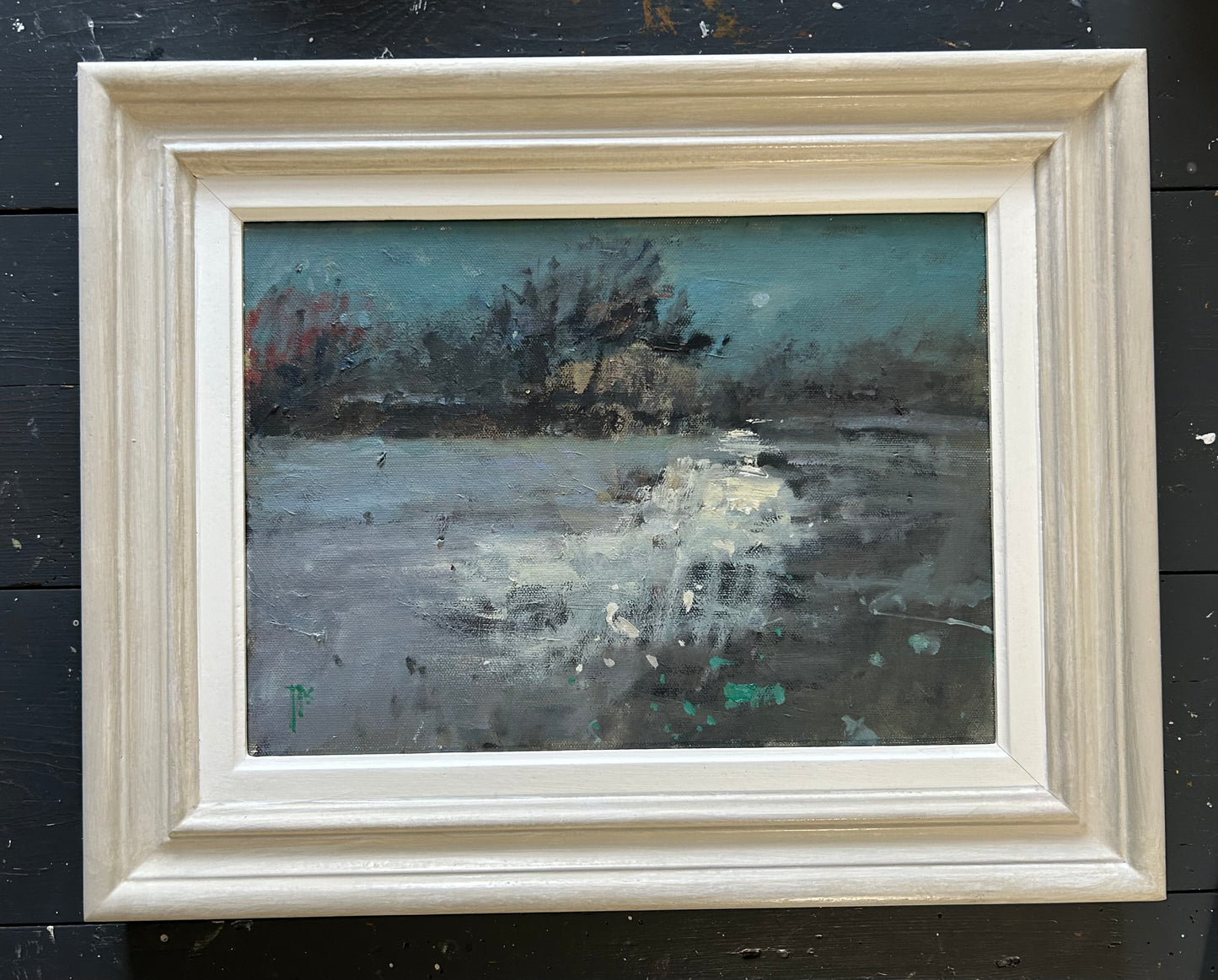 Over the fields, frost